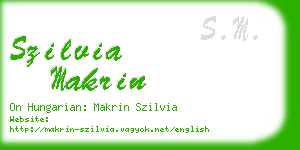 szilvia makrin business card